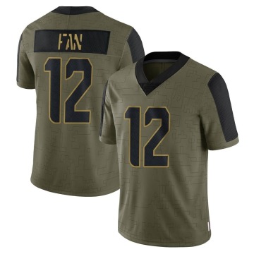 12th Fan Men's Olive Limited 2021 Salute To Service Jersey