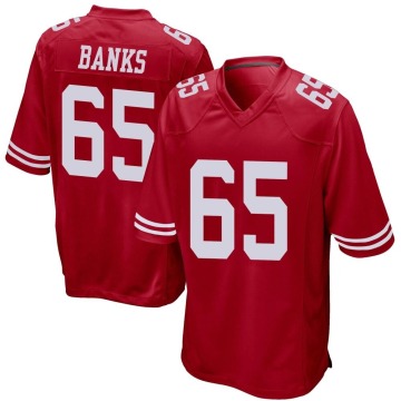 Aaron Banks Youth Red Game Team Color Jersey