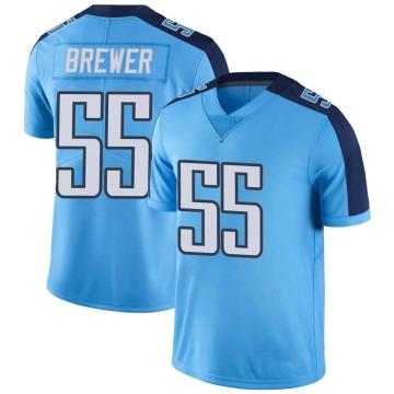 Aaron Brewer Men's Light Blue Limited Color Rush Jersey