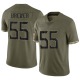 Aaron Brewer Men's Olive Limited 2022 Salute To Service Jersey