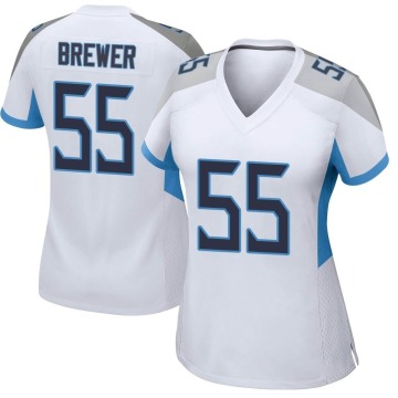 Aaron Brewer Women's White Game Jersey