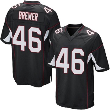Aaron Brewer Youth Black Game Alternate Jersey