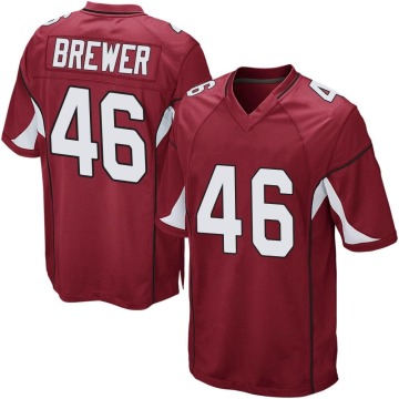 Aaron Brewer Youth Game Cardinal Team Color Jersey