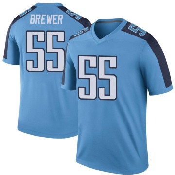 Aaron Brewer Youth Light Blue Legend Color Rush Jersey