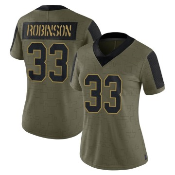 Aaron Robinson Women's Olive Limited 2021 Salute To Service Jersey