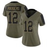Aaron Rodgers Women's Olive Limited 2021 Salute To Service Jersey