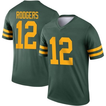 Aaron Rodgers Youth Green Legend Alternate Jersey