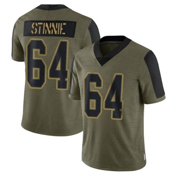 Aaron Stinnie Men's Olive Limited 2021 Salute To Service Jersey
