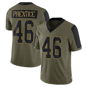 Adam Prentice Youth Olive Limited 2021 Salute To Service Jersey