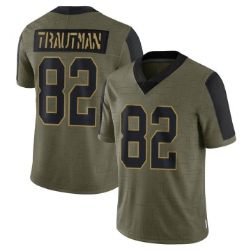Adam Trautman Men's Olive Limited 2021 Salute To Service Jersey