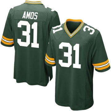 Adrian Amos Youth Green Game Team Color Jersey