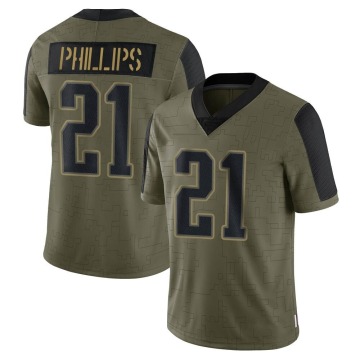 Adrian Phillips Men's Olive Limited 2021 Salute To Service Jersey