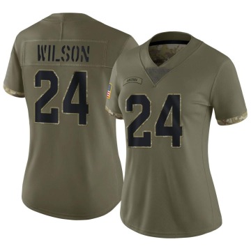 Adrian Wilson Women's Olive Limited 2022 Salute To Service Jersey