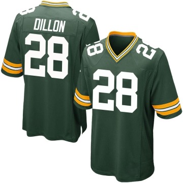 AJ Dillon Youth Green Game Team Color Jersey