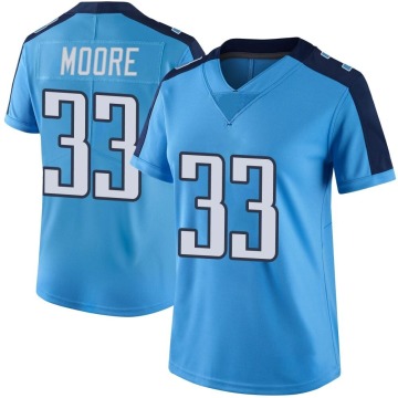 A.J. Moore Women's Light Blue Limited Color Rush Jersey