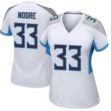 A.J. Moore Women's White Game Jersey