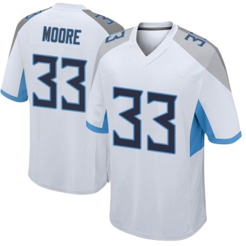 A.J. Moore Youth White Game Jersey
