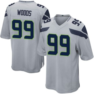 Al Woods Youth Gray Game Alternate Jersey