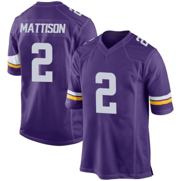 Alexander Mattison Men's Purple Game Team Color Jersey
