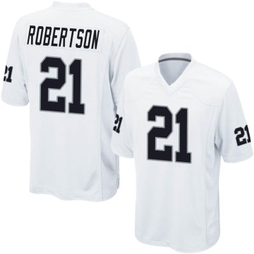 Amik Robertson Youth White Game Jersey