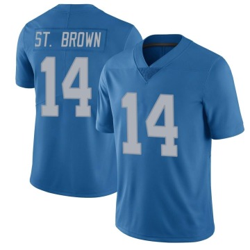 Amon-Ra St. Brown Youth Blue Limited Throwback Vapor Untouchable Jersey