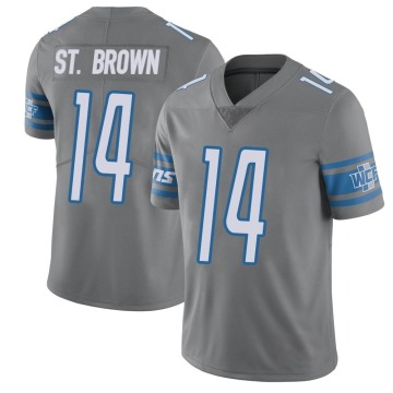 Amon-Ra St. Brown Youth Brown Limited Color Rush Steel Vapor Untouchable Jersey