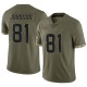 Andre Johnson Men's Olive Limited 2022 Salute To Service Jersey