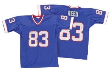 Andre Reed Men's Royal Blue Authentic 35th Anniversary Patch Throwback Jersey