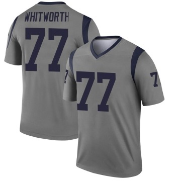 Andrew Whitworth Men's Gray Legend Inverted Jersey