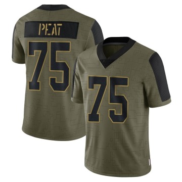 Andrus Peat Men's Olive Limited 2021 Salute To Service Jersey