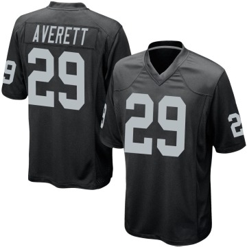 Anthony Averett Youth Black Game Team Color Jersey