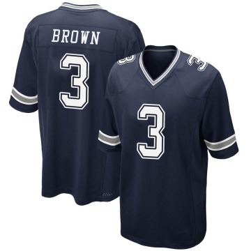 Anthony Brown Men's Brown Game Navy Team Color Jersey