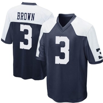 Anthony Brown Men's Navy Blue Game Throwback Jersey