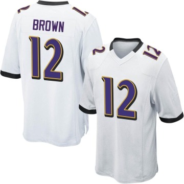 Anthony Brown Men's White Game Jersey