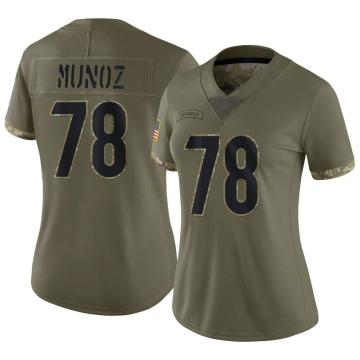 Anthony Munoz Women's Olive Limited 2022 Salute To Service Jersey