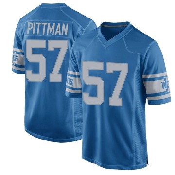 Anthony Pittman Men's Blue Game Throwback Vapor Untouchable Jersey