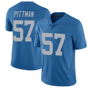 Anthony Pittman Men's Blue Limited Throwback Vapor Untouchable Jersey
