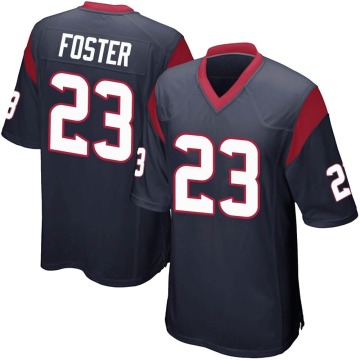 Arian Foster Men's Navy Blue Game Team Color Jersey
