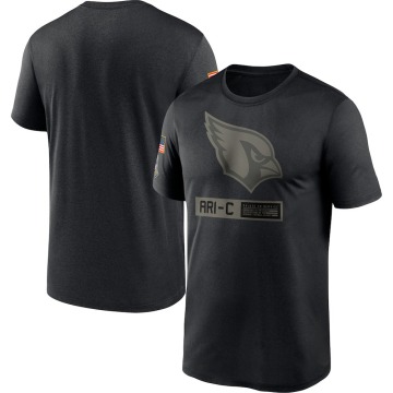 Arizona Cardinals Men's Black 2020 Salute to Service Team Logo Performance T-Shirt