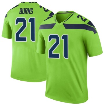 Artie Burns Youth Green Legend Color Rush Neon Jersey