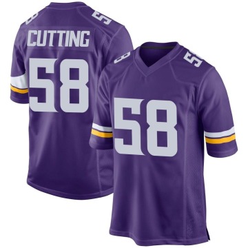 Austin Cutting Youth Purple Game Team Color Jersey