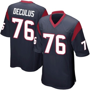 Austin Deculus Youth Navy Blue Game Team Color Jersey