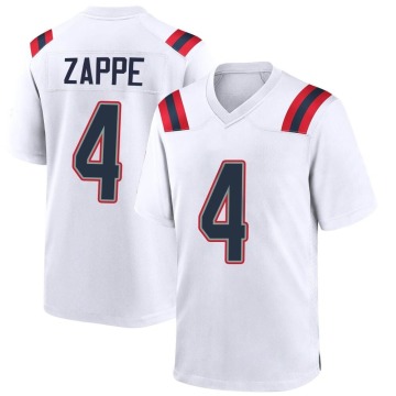 Bailey Zappe Men's White Game Jersey