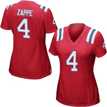 Bailey Zappe Women's Red Game Alternate Jersey