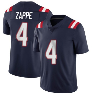 Bailey Zappe Youth Navy Limited Team Color Vapor Untouchable Jersey