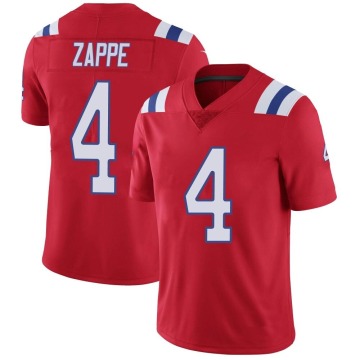 Bailey Zappe Youth Red Limited Vapor Untouchable Alternate Jersey