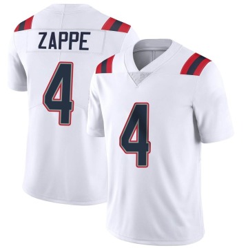 Bailey Zappe Youth White Limited Vapor Untouchable Jersey