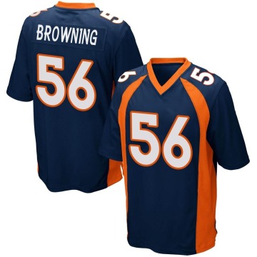 Baron Browning Youth Navy Blue Game Alternate Jersey