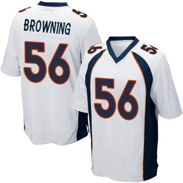 Baron Browning Youth White Game Jersey