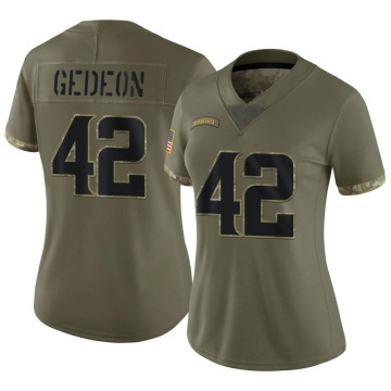 Ben Gedeon Women's Olive Limited 2022 Salute To Service Jersey